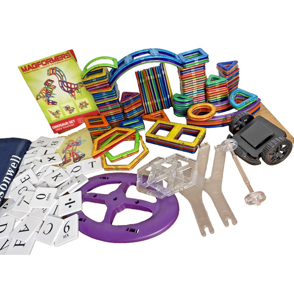 Magformers Lot Instruction Booklets Ferris Wheel Dinosaurs 132 Magnetic Tiles - Picture 1 of 11